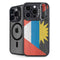 Antigua and Barbuda Flag Distressed iPhone 15 Pro Max Kickstand Case